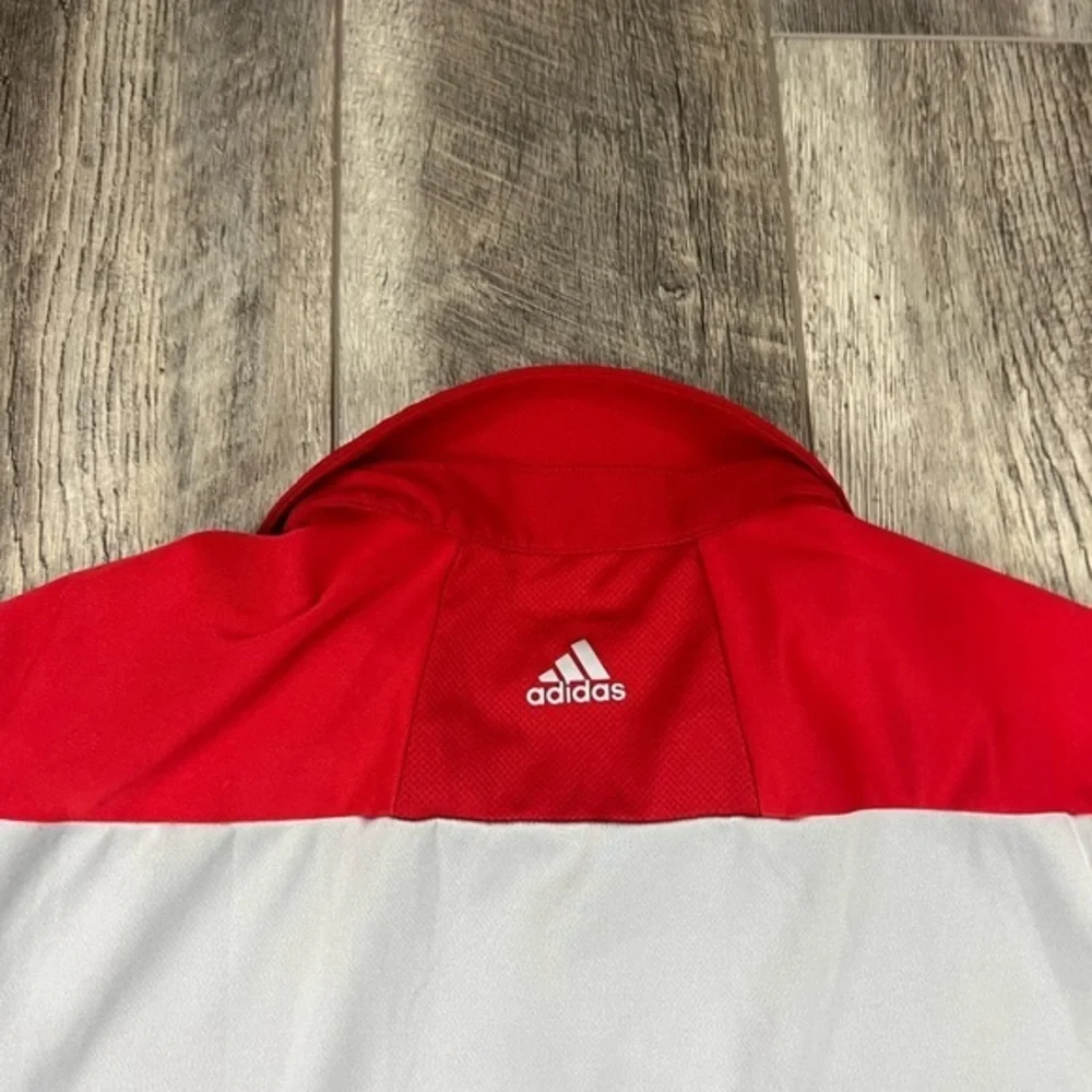 Adidas‎ Mens Red Stripe Polo Top